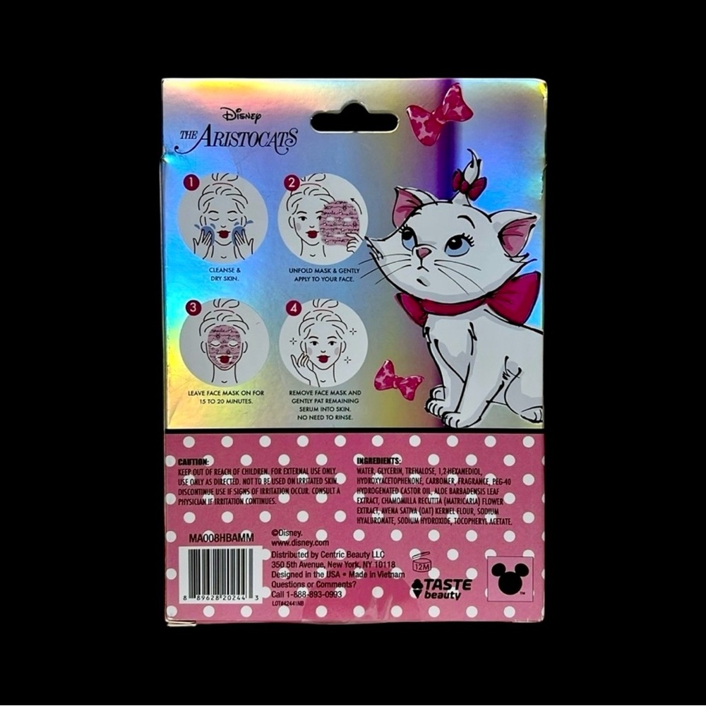 Disney Aristocats Hyaluronic Printed Strawberry Face Mask - Picture 2 of 2